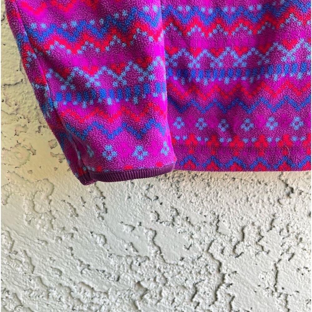 COLUMBIA Aztec Purple, Pink, Red Bright Fleece Quarter Zip Women’s Large - Picture 9 of 9